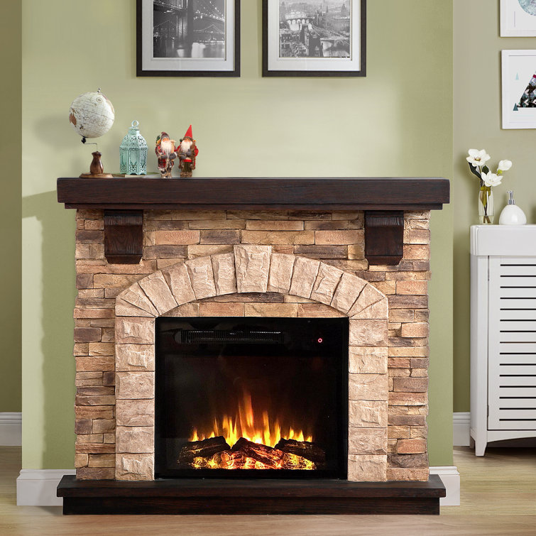 Steelside™ Troy 45'' W Electric Fireplace & Reviews Wayfair
